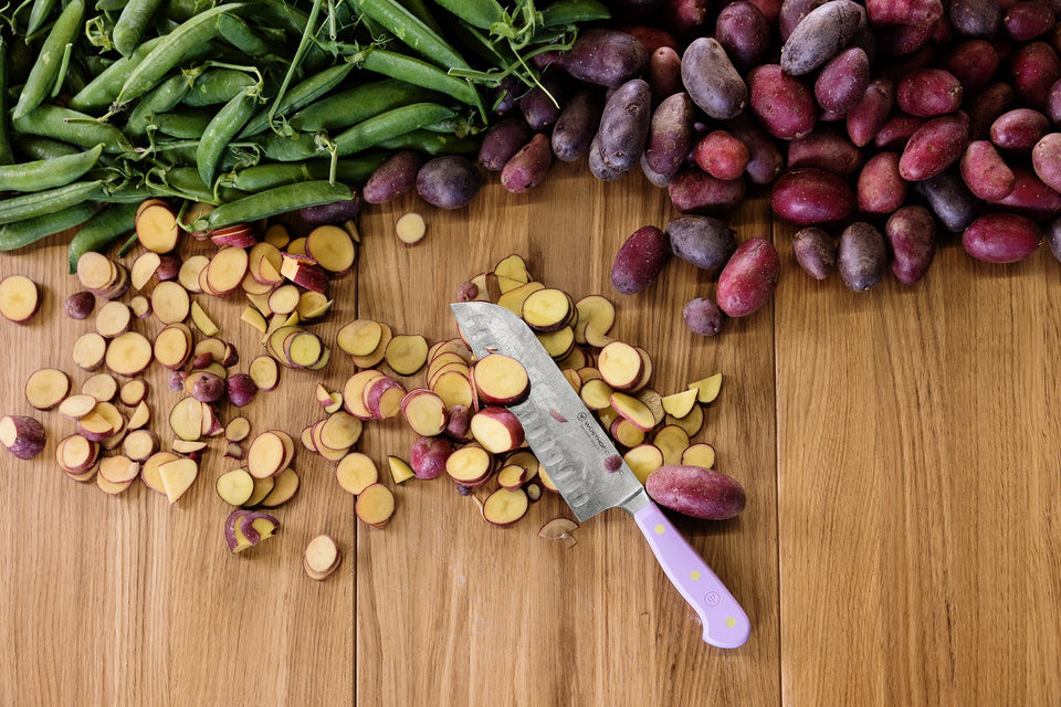 WÜSTHOF Classic 7 Hollow Edge Santoku in Purple Yam"