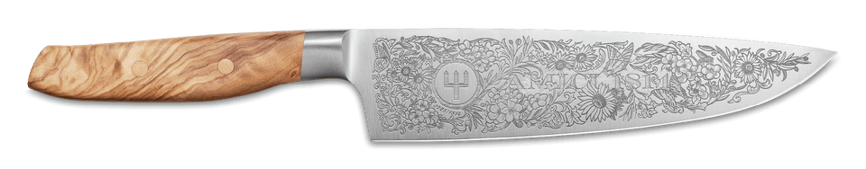 Amici 1814 chef's knife right side view