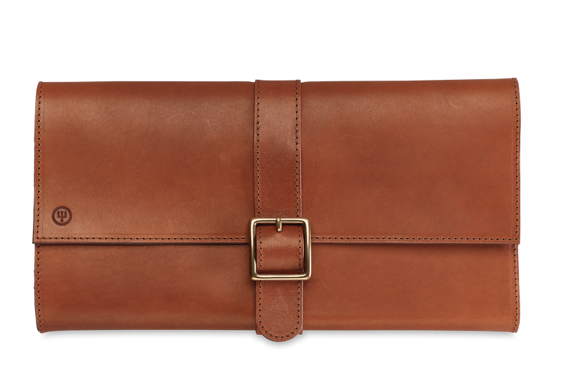 Ikon Selection 6-piece Steak Knife Set with Leather Knife Roll