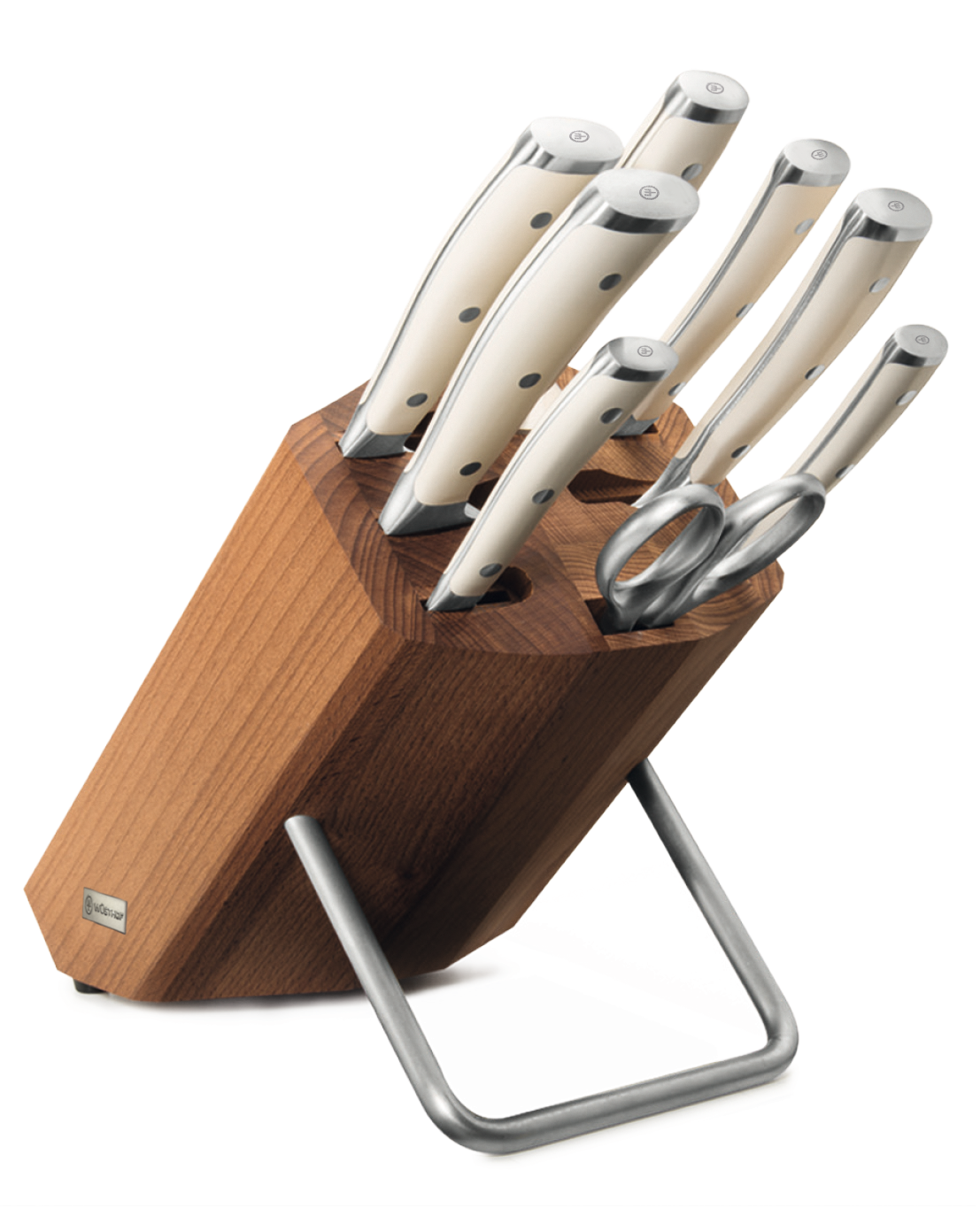 Classic Ikon Crème 9-Piece Knife Block Set
