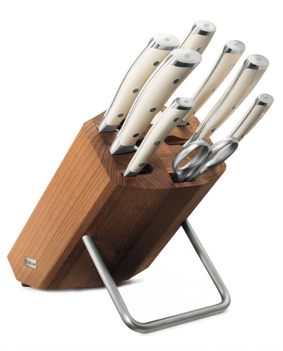 Classic Ikon Crème 9-Piece Knife Block Set