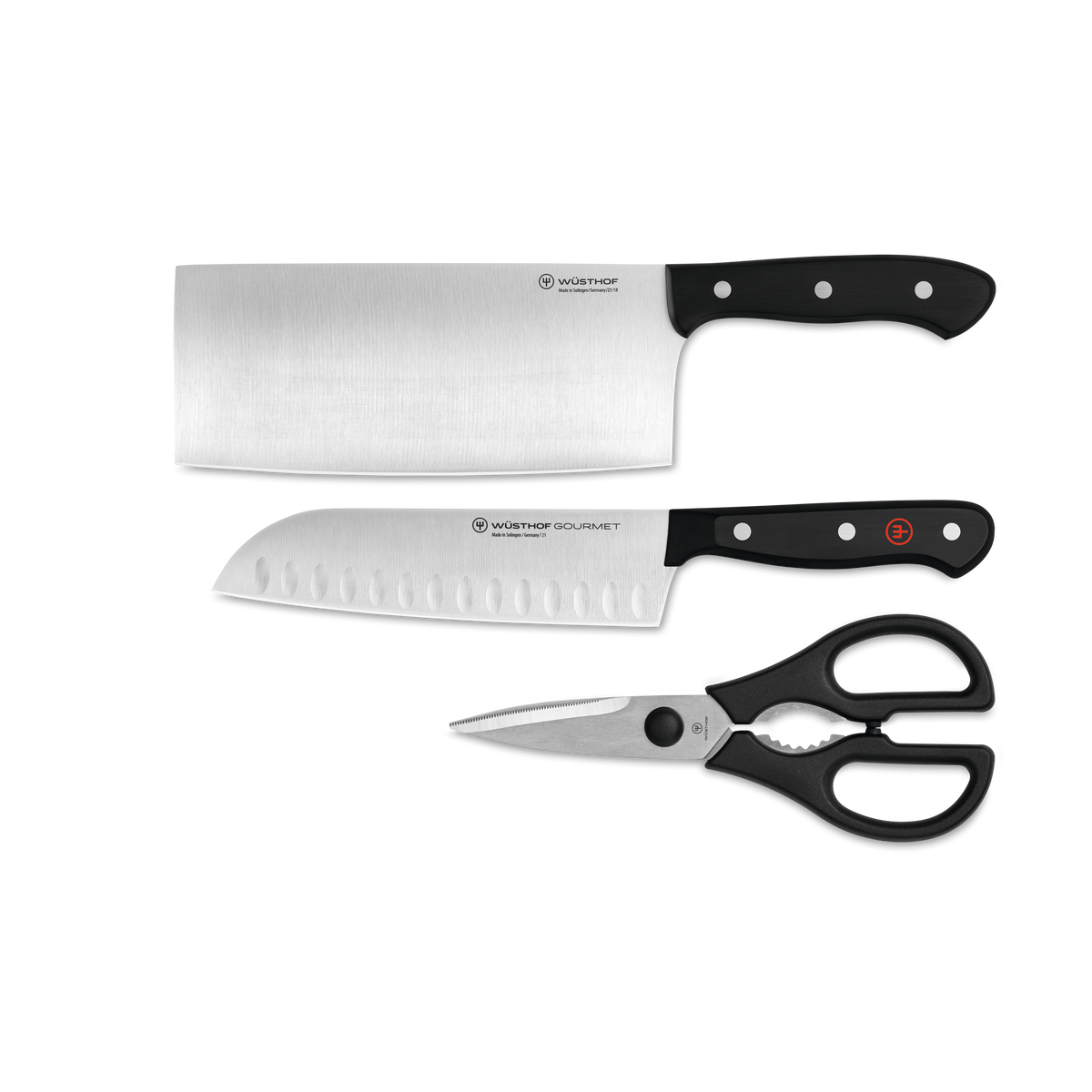 Gourmet 3-piece Knife and Shears Utility Set