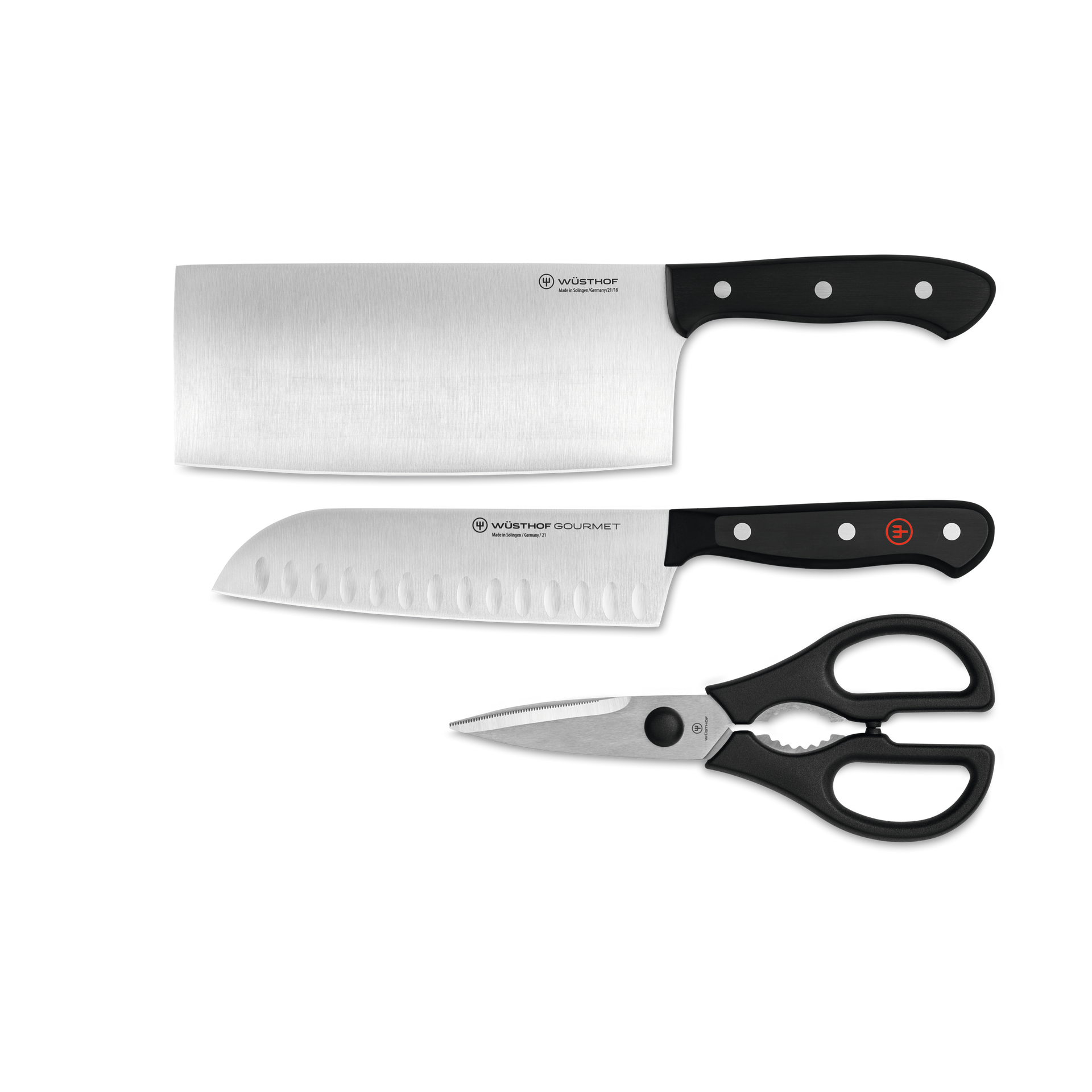 Gourmet 3-piece Knife and Shears Utility Set