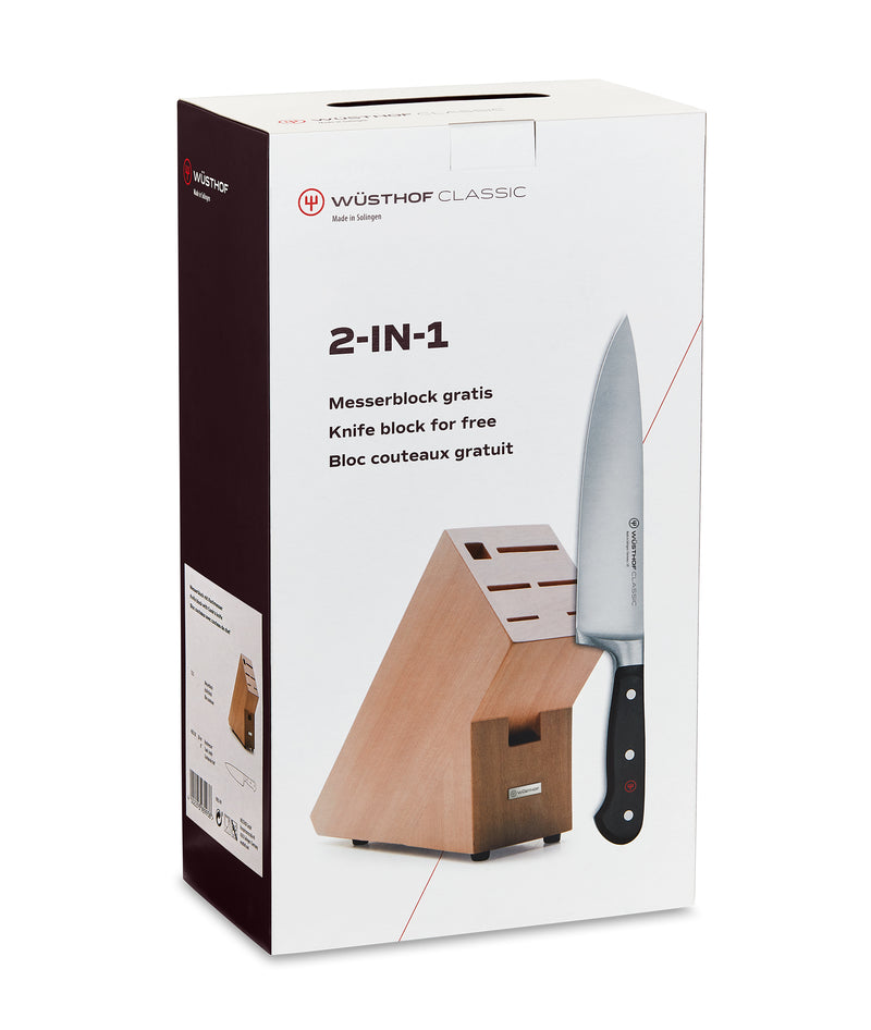 Classic Chef's Knife 20 cm with FREE 6-Slot Knife Block