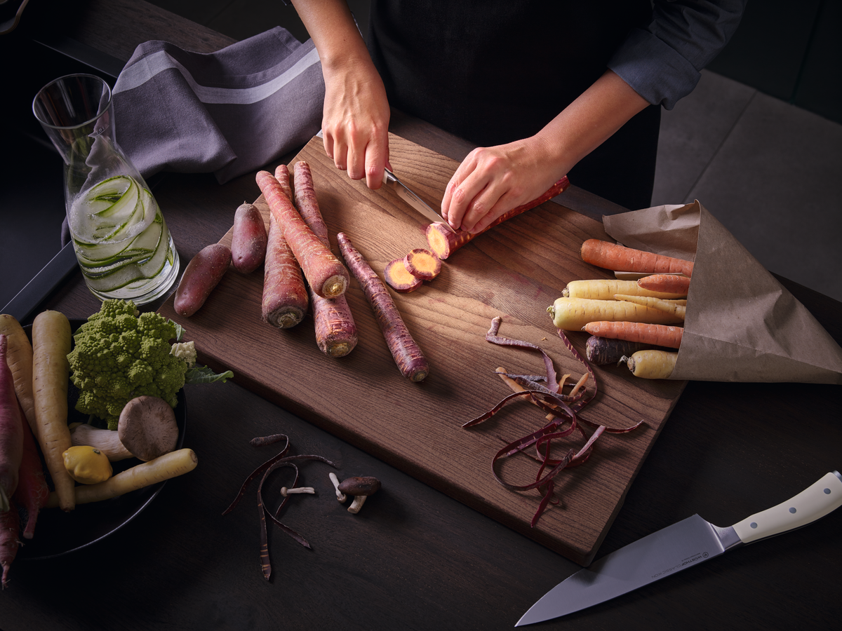 Classic Ikon Crème 9-Piece Knife Block Set