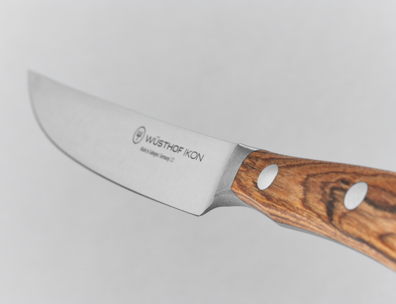 Ikon Selection 6-piece Steak Knife Set with Leather Knife Roll