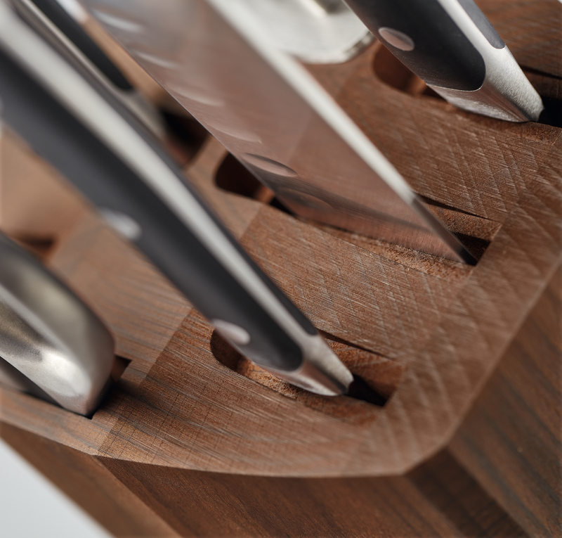 Classic Ikon 9-piece Knife Block Set | Heat Treated Beech