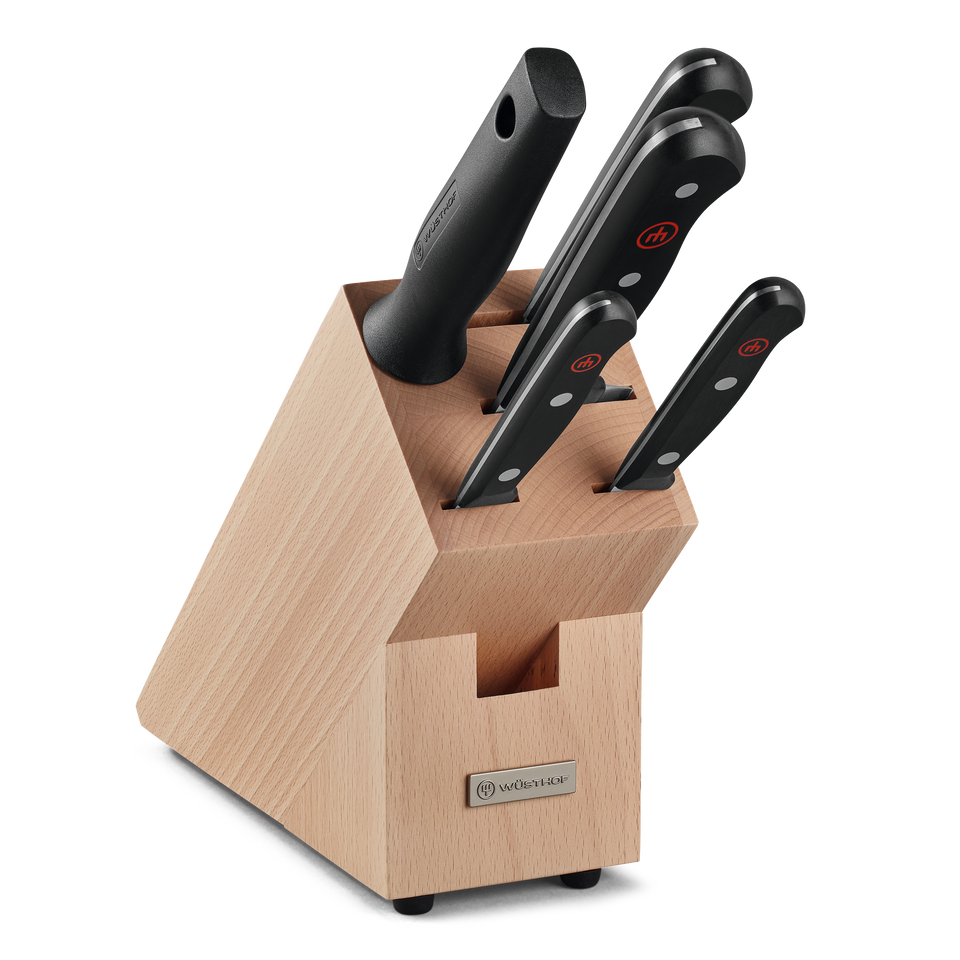 Gourmet  6-piece Knife Block Set | Beech